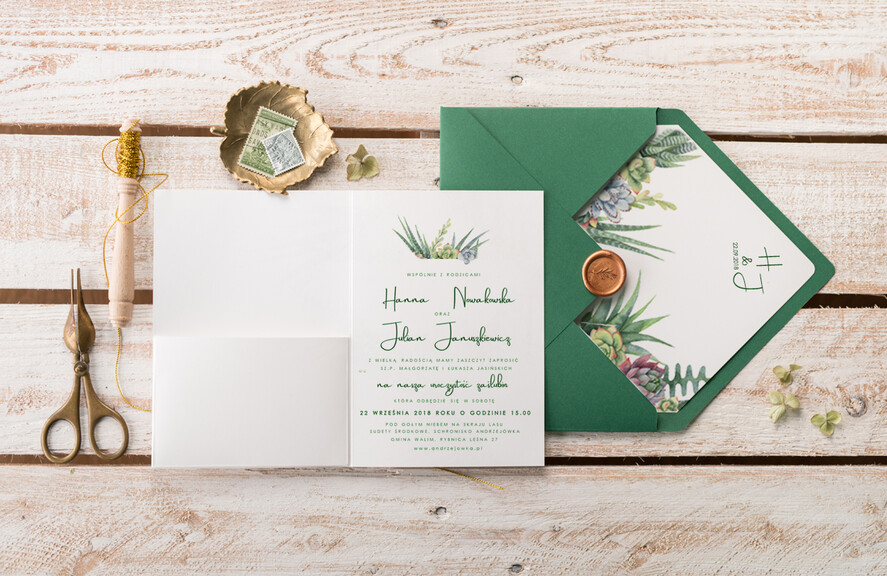 Zaproszenia ślubne Natura nietypowe zaproszenia weselne idealne na letnie śluby3