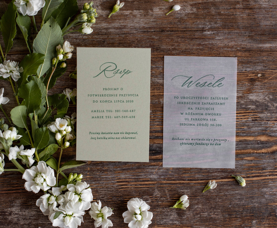 Zaproszenia ślubne Natura zielone zaproszenia na ślub rustykalny boho zaproszenia slubne z eukaliptusem i kalką4