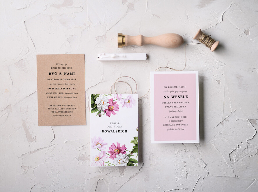 Zaproszenia ślubne Natura nowoczesne zaproszenia na ślub, boho rustykalne zaproszenie na ślub1