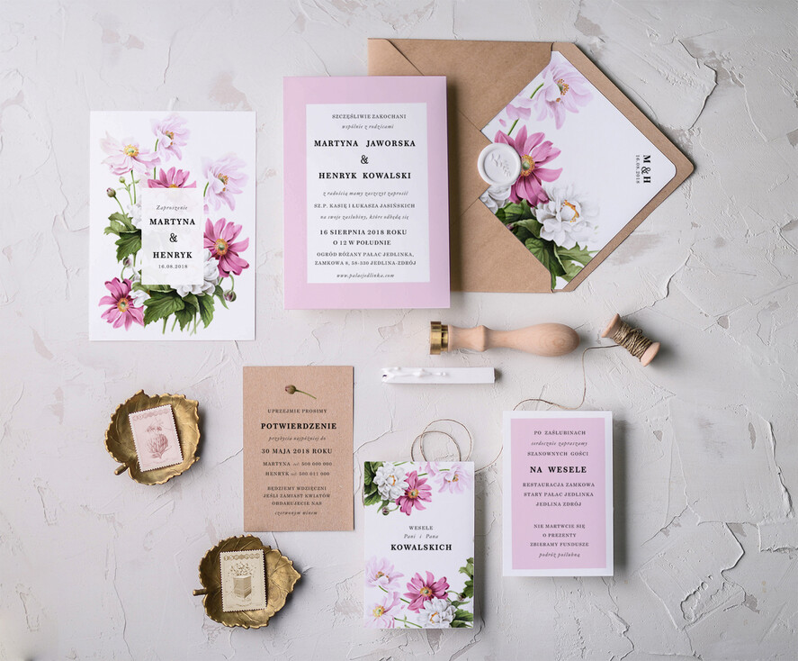 Zaproszenia ślubne Natura nowoczesne zaproszenia na ślub, boho rustykalne zaproszenie na ślub0