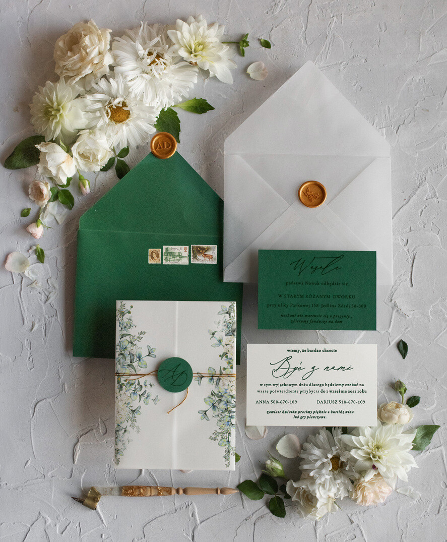 Zaproszenia ślubne Natura orginalne zaproszenia ślubne, w stylu boho idealne na rustykalne wesele2