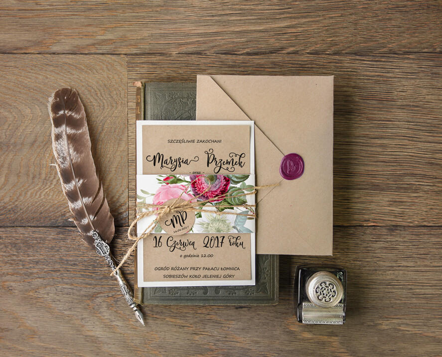 Zaproszenia ślubne Natura modne zaproszenia ślubne z oryginalnym motywem kwiatowym1