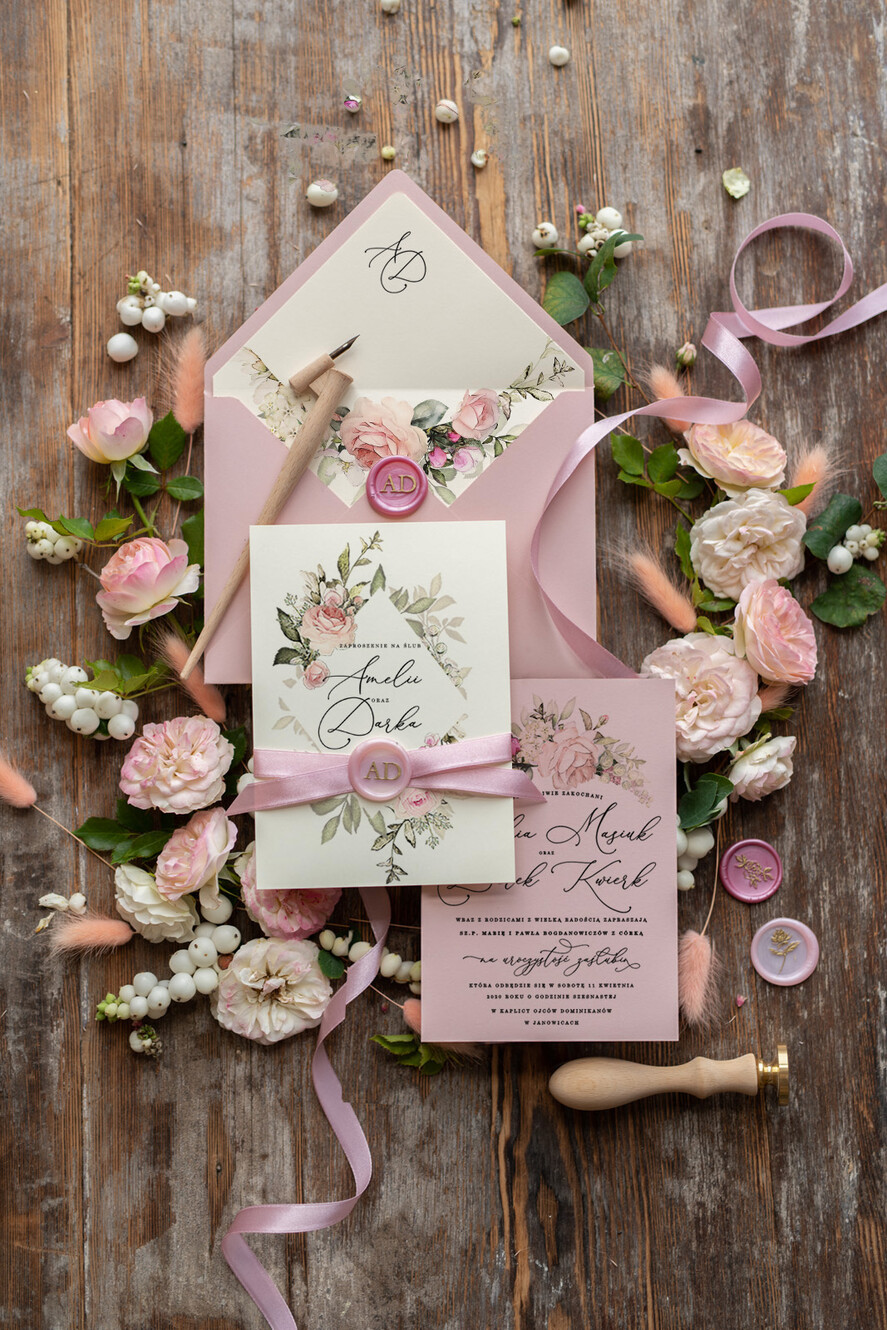 Zaproszenia ślubne Natura eleganckie zaproszenia na ślub idealne na letnie uroczystościi6