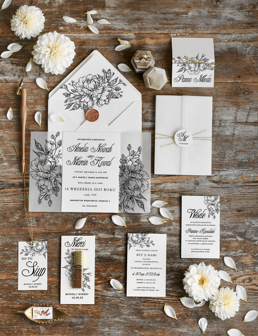 Zaproszenia ślubne Natura Proste Boho Zaproszenia Ślubne Róże  Minimalistyczne Zaproszenia na Ślub Delikatne Zaproszenie Ślubne3