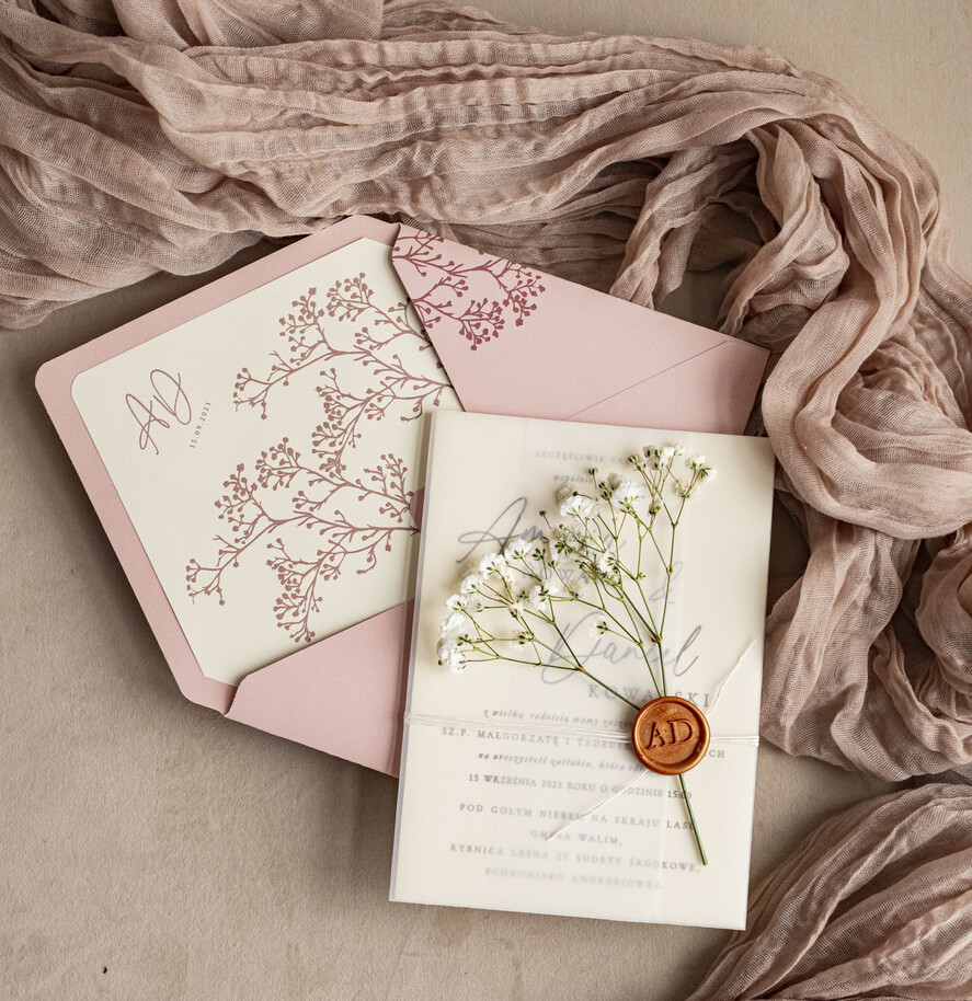 Zaproszenia ślubne Natura rustykalne zaproszenia ślubne Gipsówka naturalna zaproszenia na ślub, zaproszenie na ślub z suszoną gipsówką, zaproszenia ślubne z suszkami0