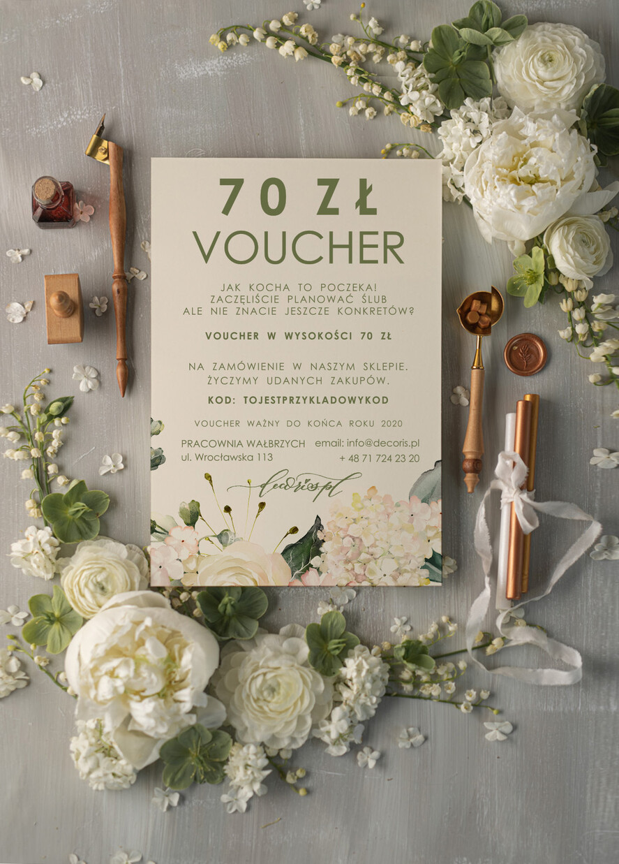 Bony Podarunkowe  bony     bon podarunkowy idealny na prezent voucher o wartości 70 zł 0