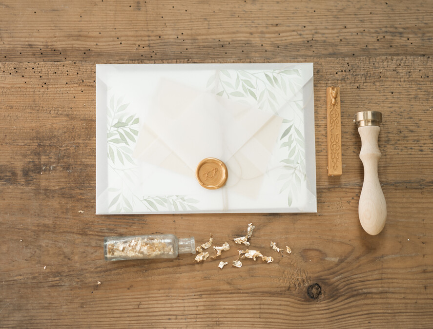 Zaproszenia ślubne Złote Glamour zielono złote zaproszenia ślubne glamour wesele z klasa przeźroczysta koperta   4