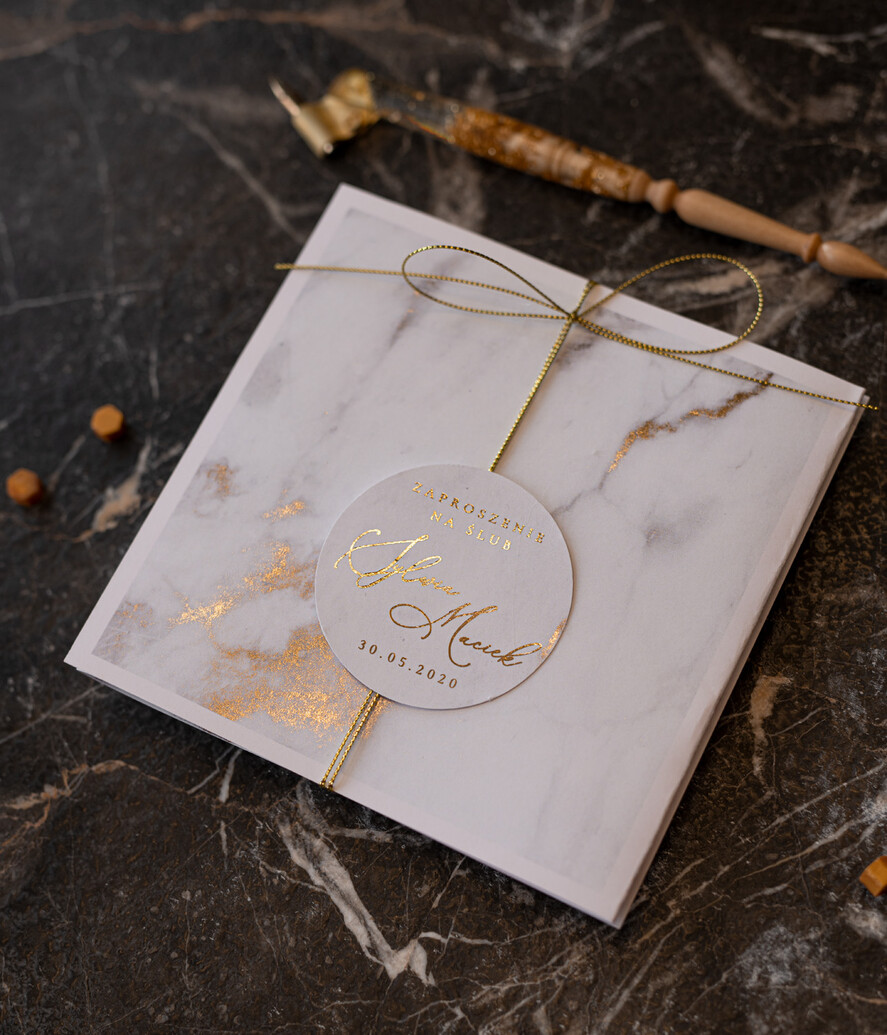 Zaproszenia ślubne Złote Glamour wyjątkowe zaproszenia ślubne nowoczesny styl glamour złote litery5