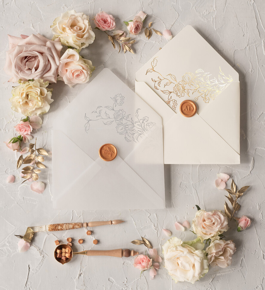 Zaproszenia ślubne Złote Glamour złote zaproszenia ślubne na przezroczystej kalce błyszczące zaproszenie ślubne glamour4