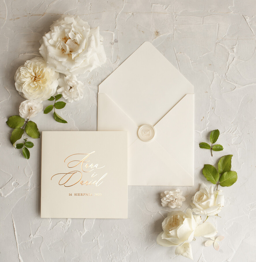 Zaproszenia ślubne Złote Glamour Złote  Minimalistyczne zaproszenia ślubne,  proste złocone zaproszenie ślubne Nowoczesne zaproszenie na ślub7