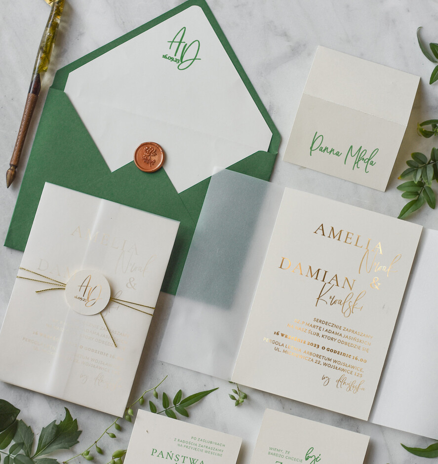 Zaproszenia ślubne Złote Glamour najpiękniejsze zaproszenia ślubne, nowoczesny styl glamour3