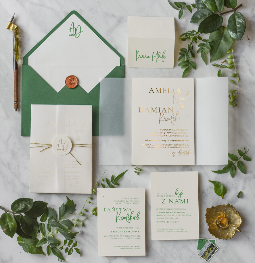 Zaproszenia ślubne Złote Glamour najpiękniejsze zaproszenia ślubne, nowoczesny styl glamour0