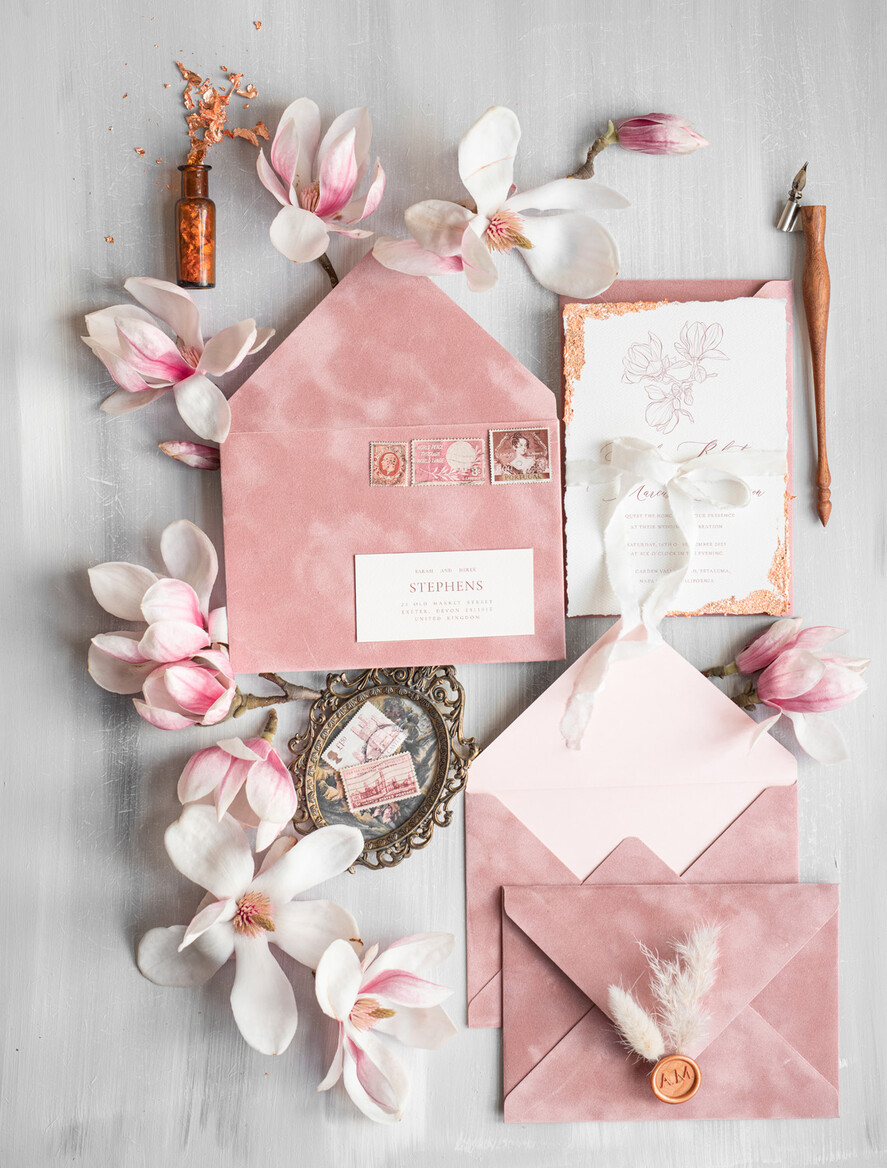 Zaproszenia ślubne Złote Glamour Darte zaproszenia ślubne z płatkami złota, delikatne zaproszenia na ślub ze złotem, zaproszenie glamour z jedwabną wstążką złote zaproszenia na ślub4