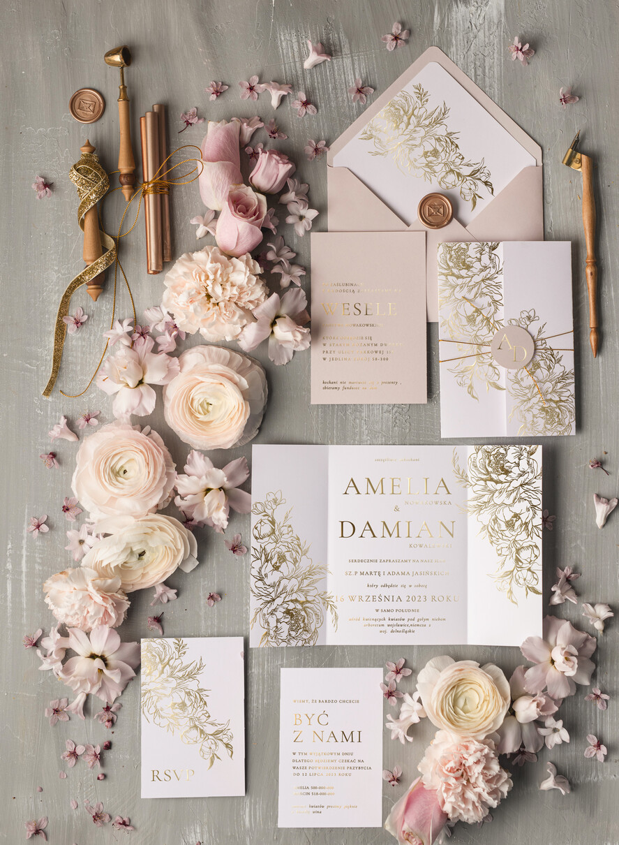 Zaproszenia ślubne Złote Glamour delikatne zaproszenia ślubne, glamour złote litery na zaproszeniach ślubnych, blyszczace zaproszenie slubne0