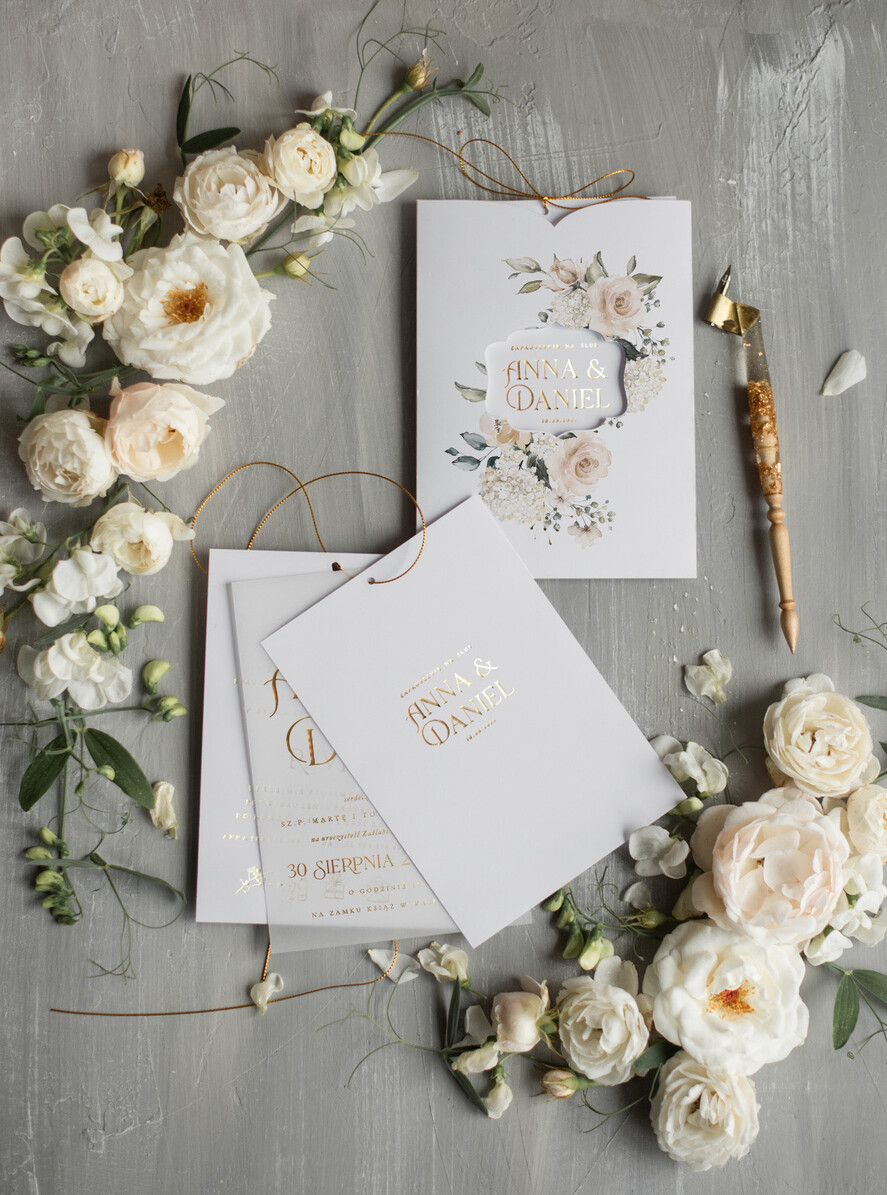 Zaproszenia ślubne Złote Glamour orginalne zaproszenia na ślub luksusowe wesele w zamku zaproszenia ślubne złote litery8