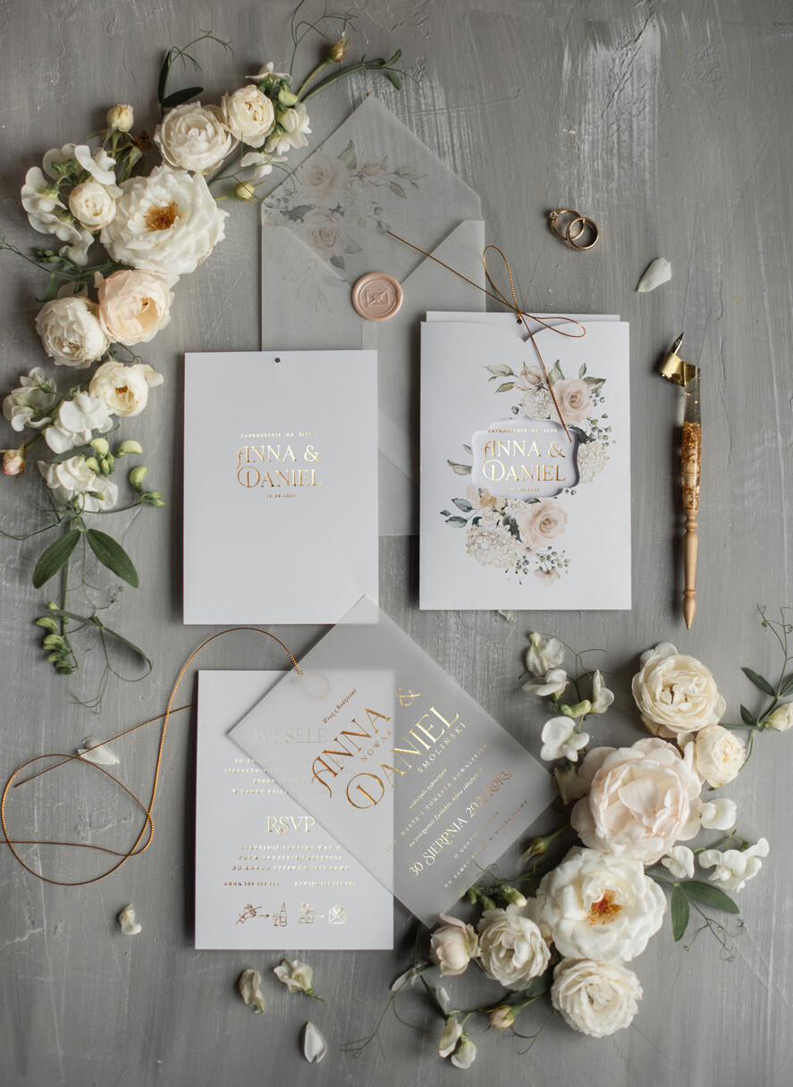 Zaproszenia ślubne Złote Glamour orginalne zaproszenia na ślub luksusowe wesele w zamku zaproszenia ślubne złote litery0