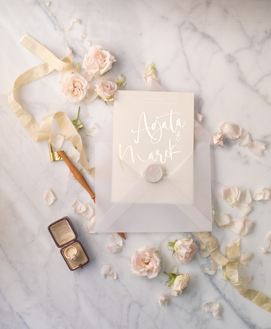 Zaproszenia ślubne Złote Glamour minimalistyczne złote lub srebrne zaproszenia ślubne  idealne na wesele w stylu glamour 11