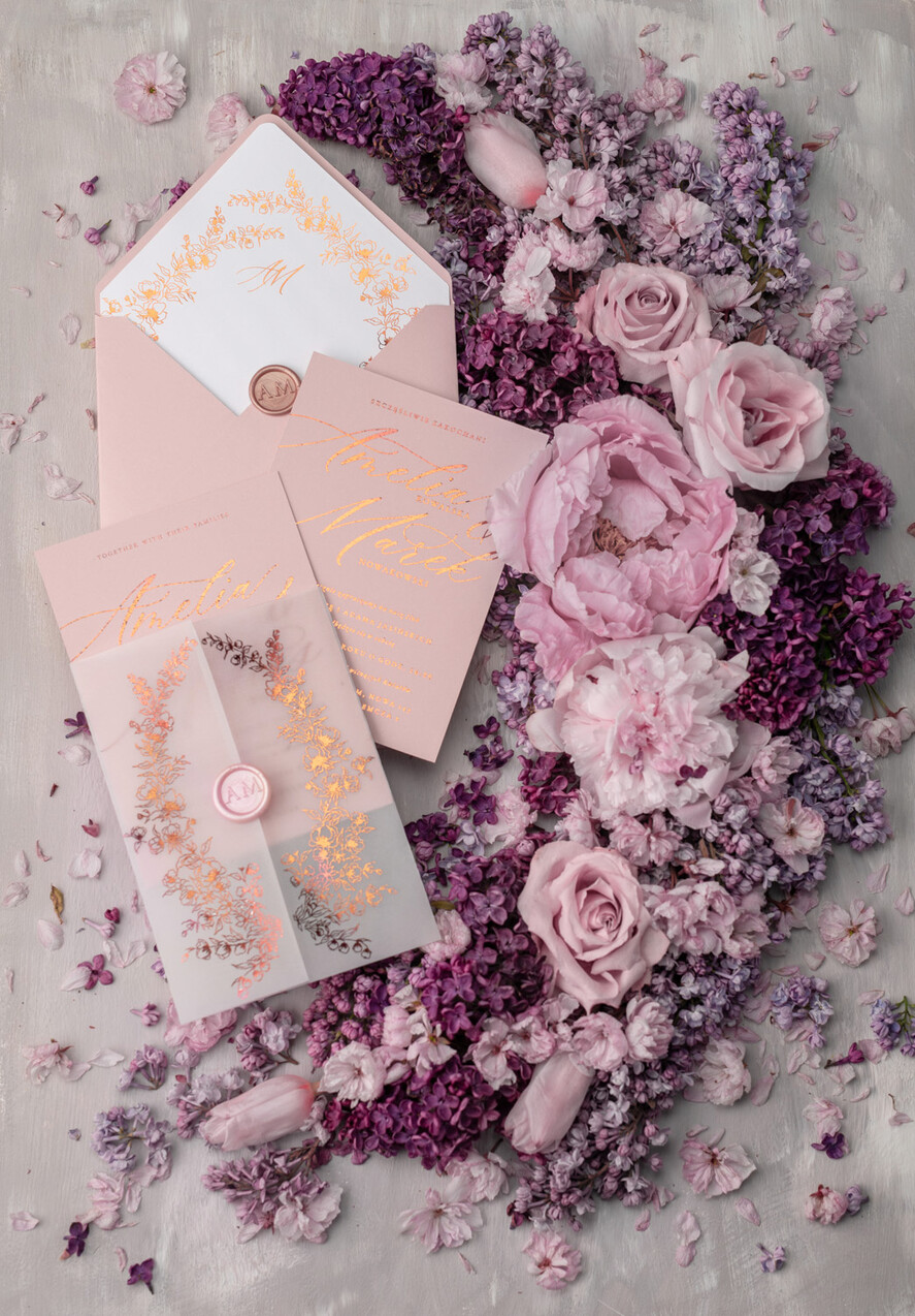 Zaproszenia ślubne Złote Glamour modne zaproszenia na ślub, idealne na wesele ze złotem1