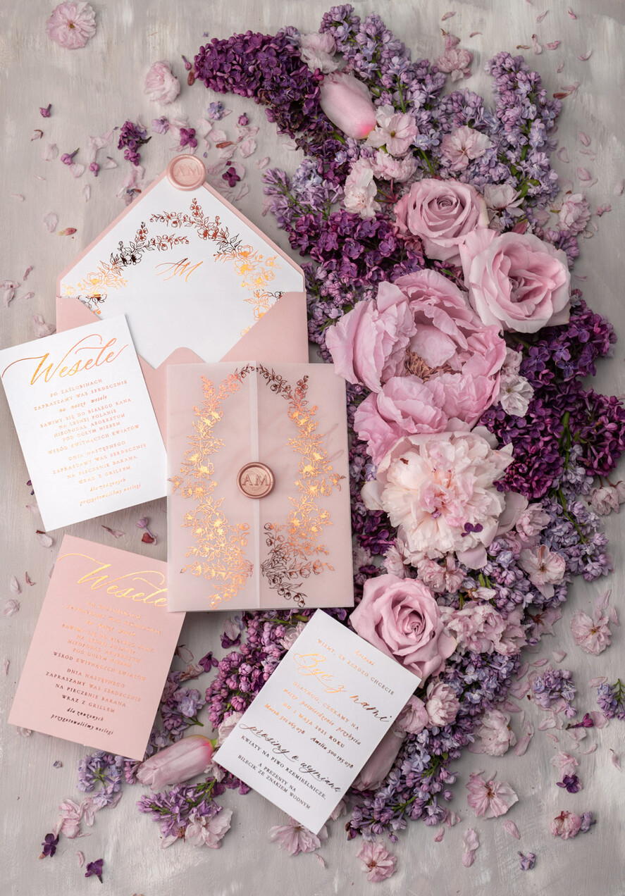 Zaproszenia ślubne Złote Glamour modne zaproszenia na ślub, idealne na wesele ze złotem11