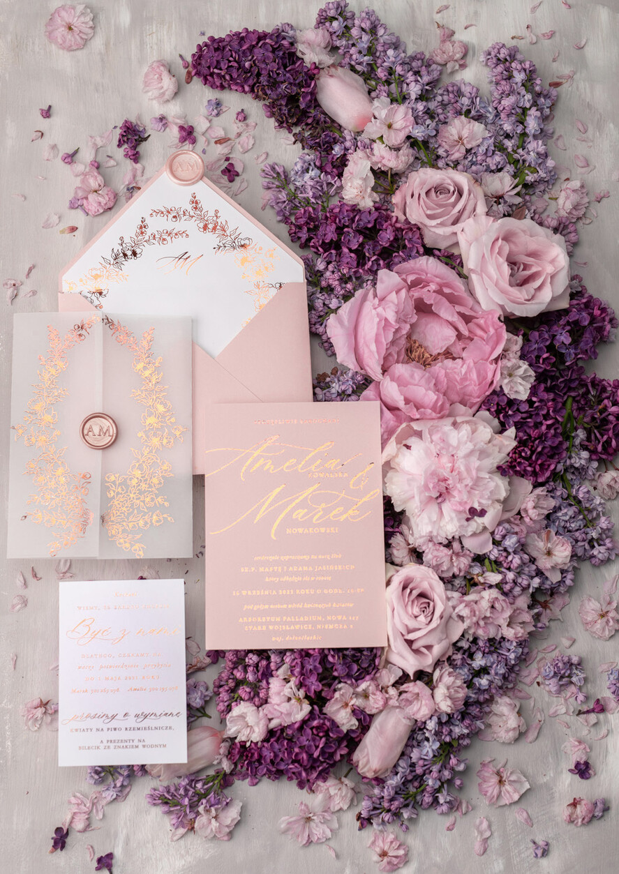 Zaproszenia ślubne Złote Glamour modne zaproszenia na ślub, idealne na wesele ze złotem12