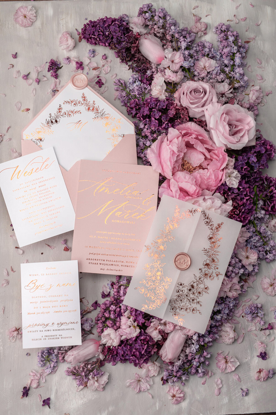 Zaproszenia ślubne Złote Glamour modne zaproszenia na ślub, idealne na wesele ze złotem13