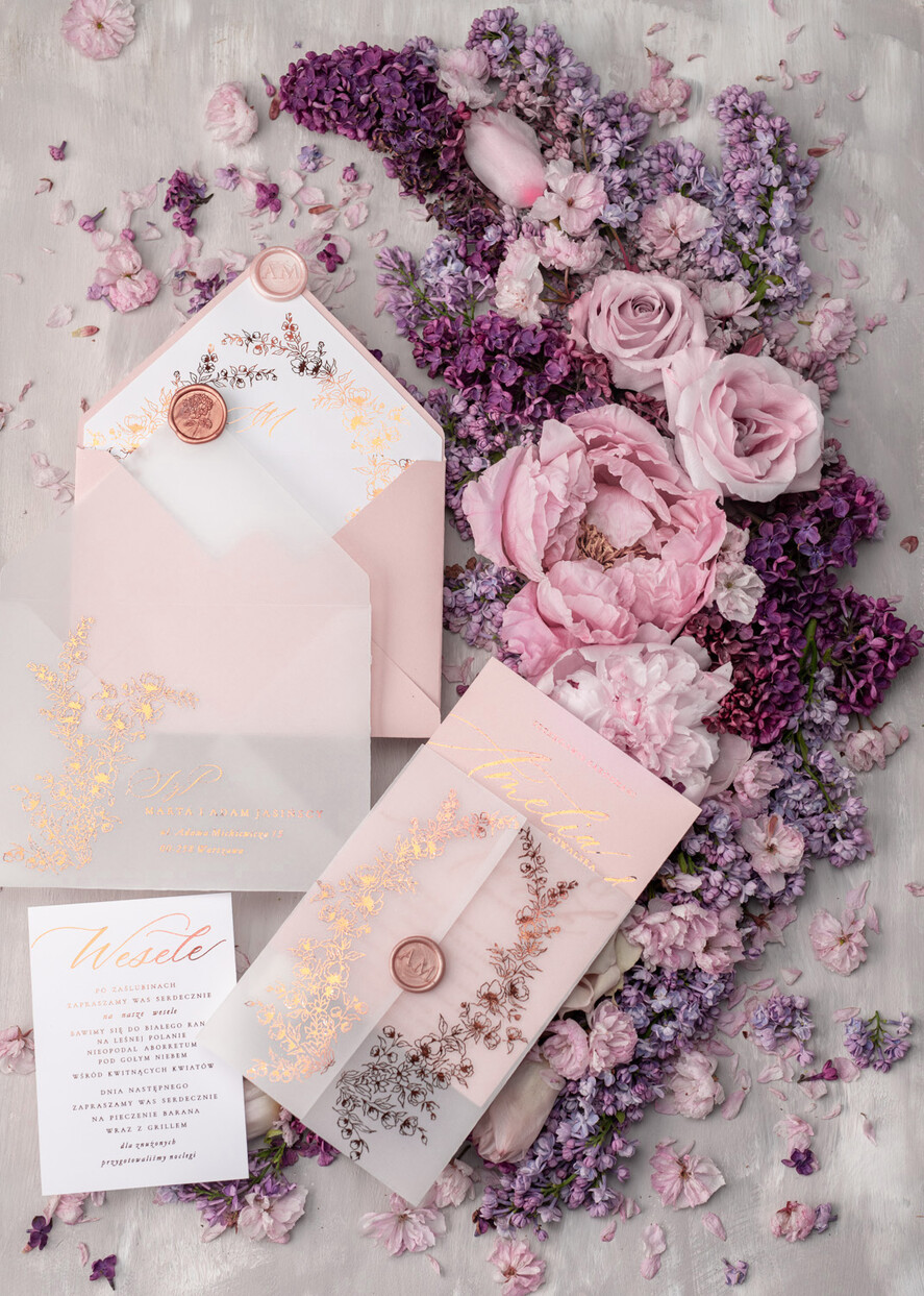 Zaproszenia ślubne Złote Glamour modne zaproszenia na ślub, idealne na wesele ze złotem17