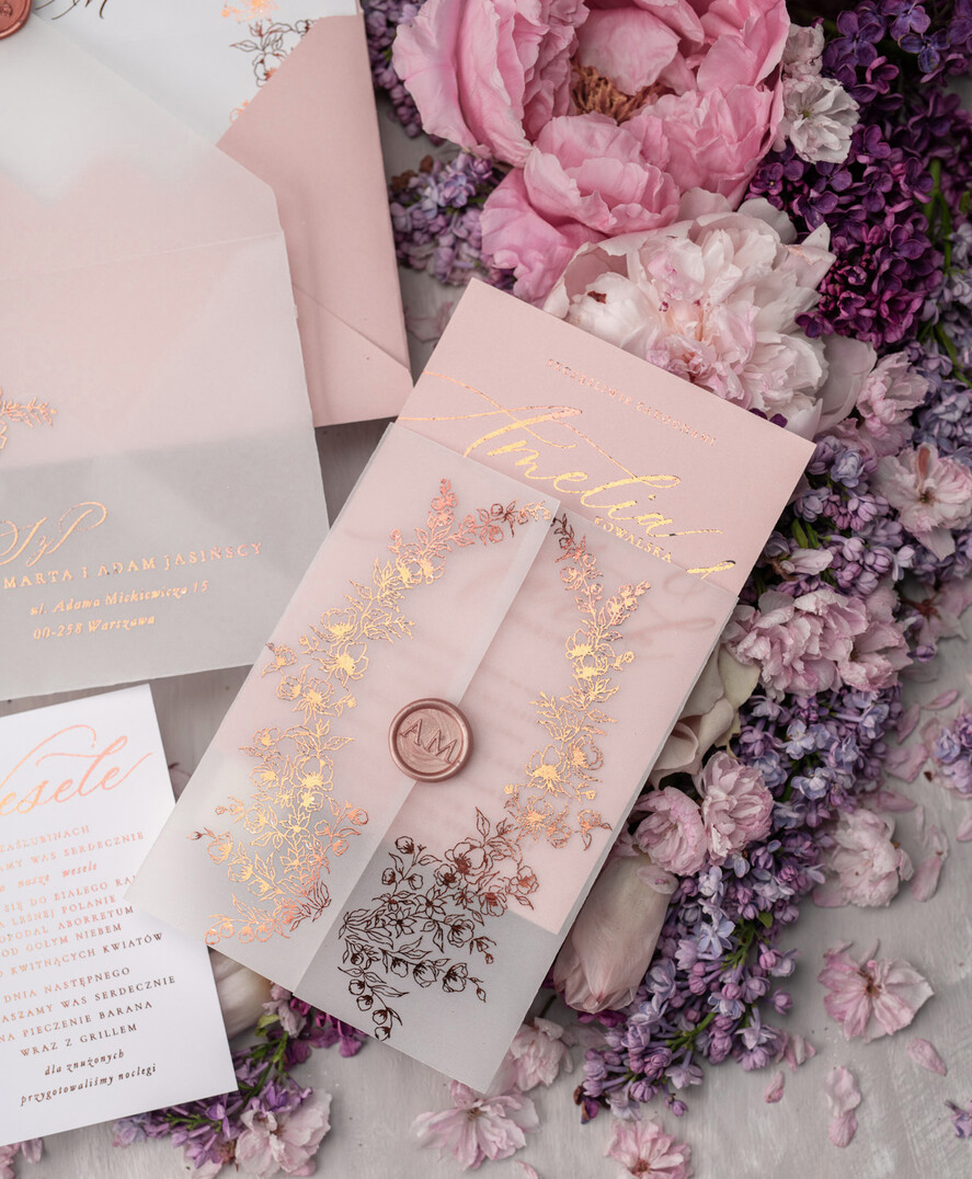Zaproszenia ślubne Złote Glamour modne zaproszenia na ślub, idealne na wesele ze złotem21