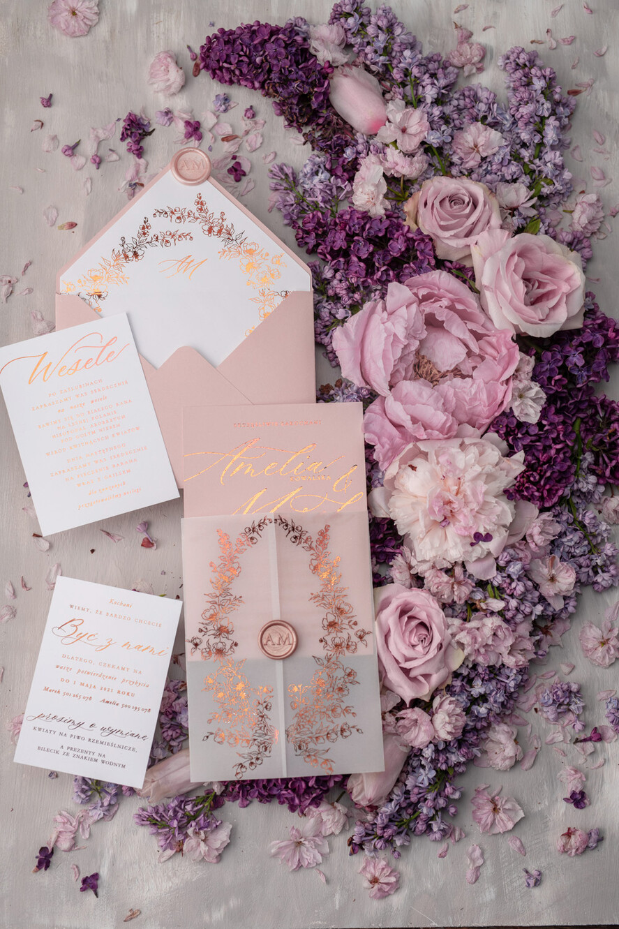 Zaproszenia ślubne Złote Glamour modne zaproszenia na ślub, idealne na wesele ze złotem8