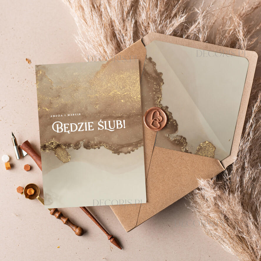 Zaproszenia ślubne Złote Glamour Marmurkowe zaproszenia ślubne, zielone zaproszenia na ślub, eleganckie złocone zaproszenia ślubne Nowoczesne wzory zaproszeń ślubnych1