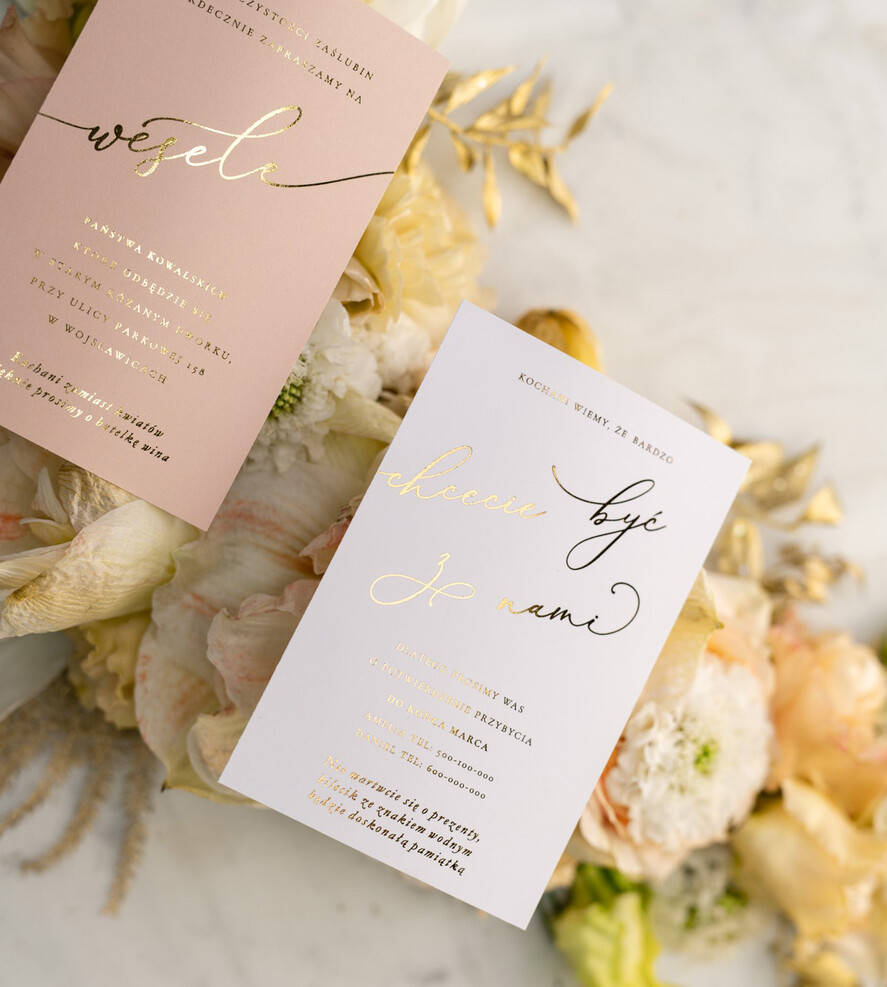 Zaproszenia ślubne Złote Glamour złote zaproszenia ślubne bogato zdobione motywy kwiatowe idealne na letni ślub22