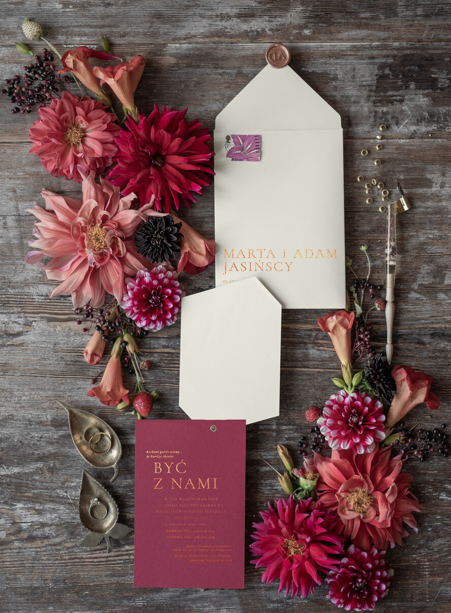 Zaproszenia ślubne Złote Glamour nowoczesne zaproszenia ślubne, elegancki styl glamour3