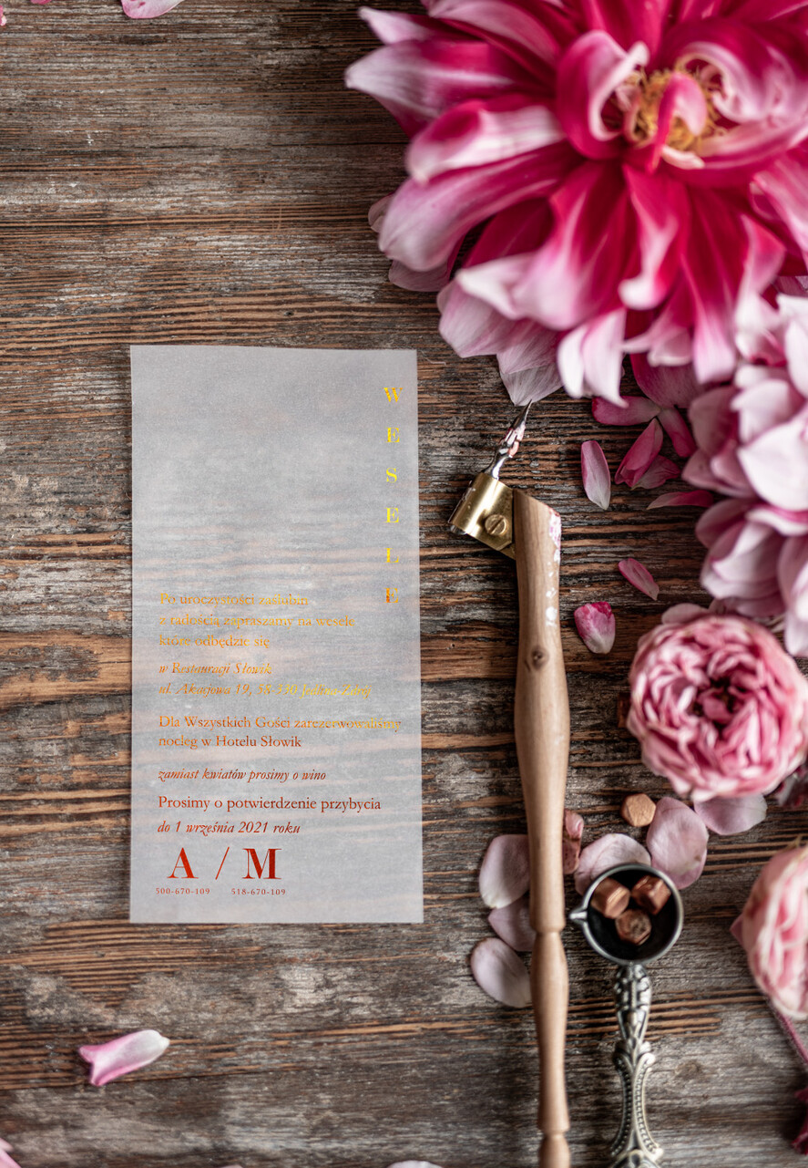 Zaproszenia ślubne Złote Glamour złote nowoczesne zaproszenia ślubne złocone minimalistyczne zaproszenie na ślub cywilny różowe6