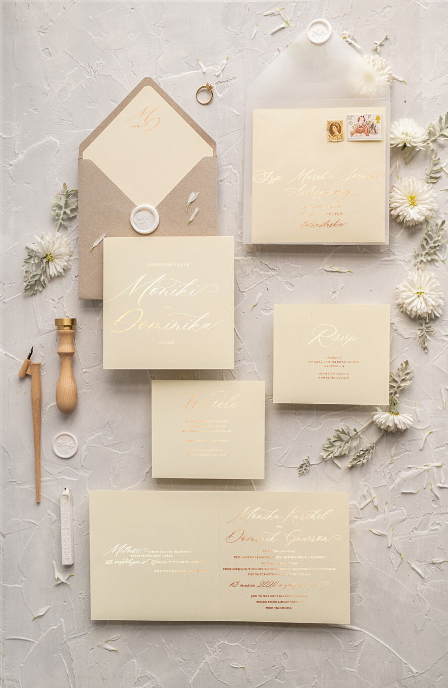 Zaproszenia ślubne Złote Glamour orginalne zaproszenia ślubne luksusowe złote i błyszczące składane zaproszenia ślubne1