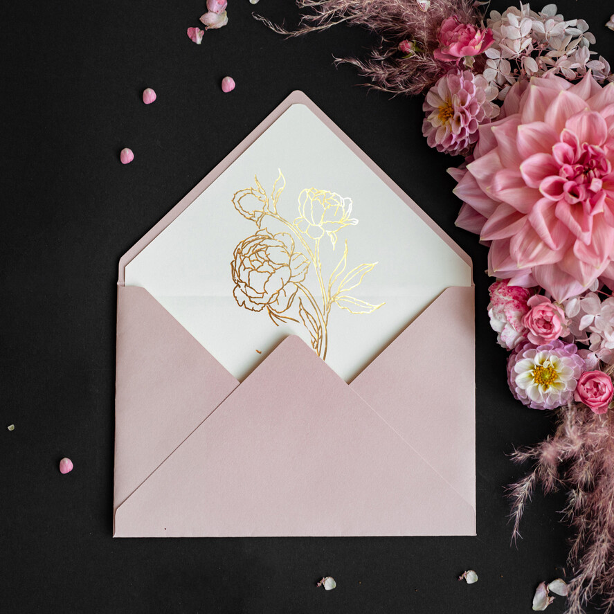 Zaproszenia ślubne Złote Glamour modne zaproszenia na ślub, glamour złote i błyszczące zaproszenia ślubne 4