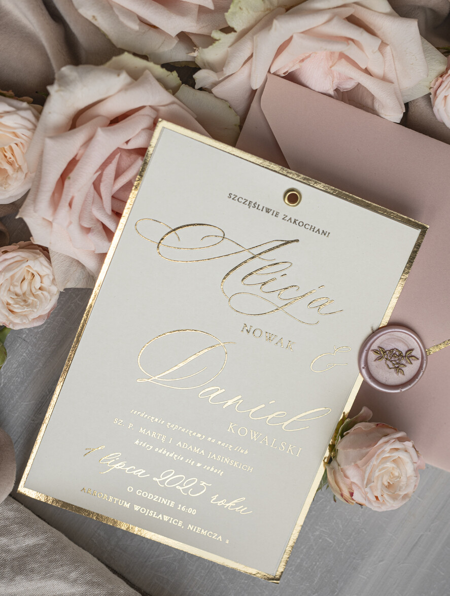 Zaproszenia ślubne Złote Glamour najpiękniejsze zaproszenia ślubne, złote glamour11