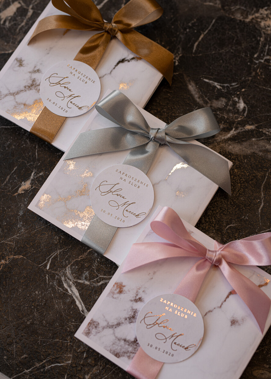 Zaproszenia ślubne Złote Glamour złote zaproszenia ślubne marmur składane harmonijkowe złocone zaproszenie na ślub marmurkowe13