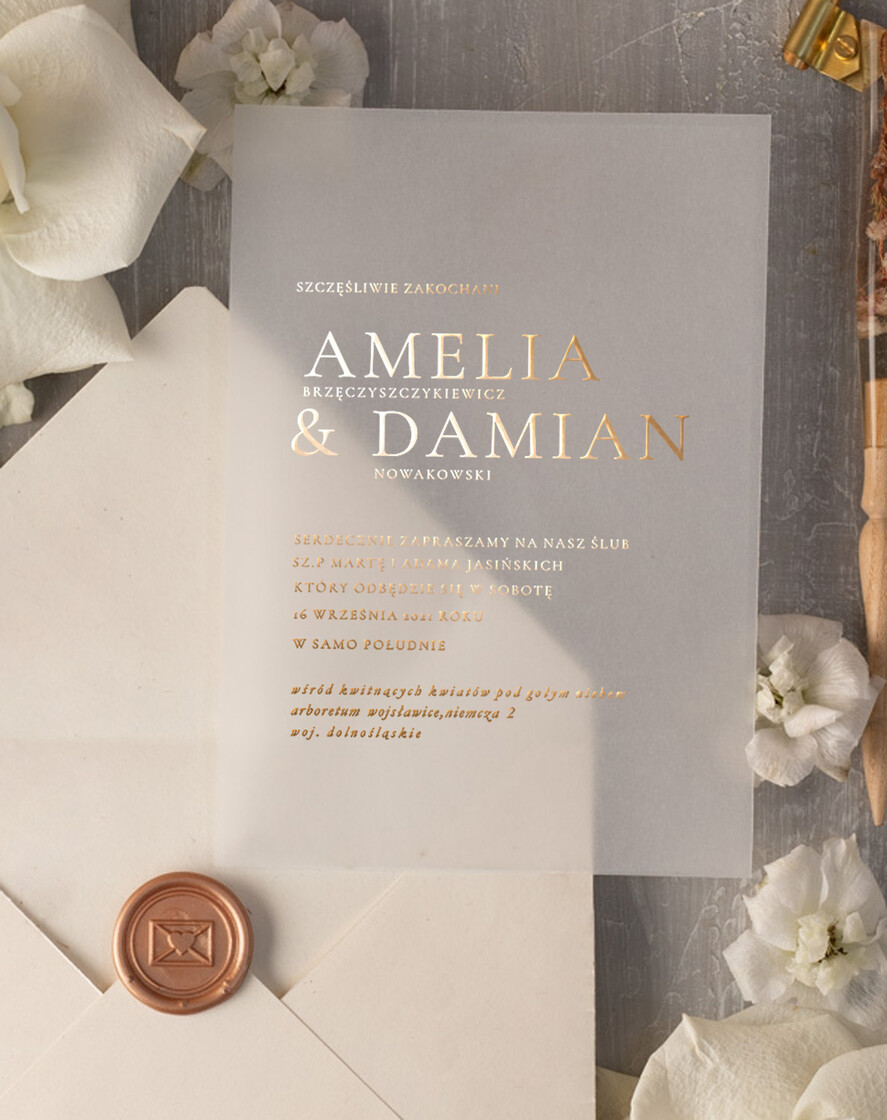 Zaproszenia ślubne Złote Glamour nowoczesne zaproszenia ślubne glamour złote lub srebrne napisy1