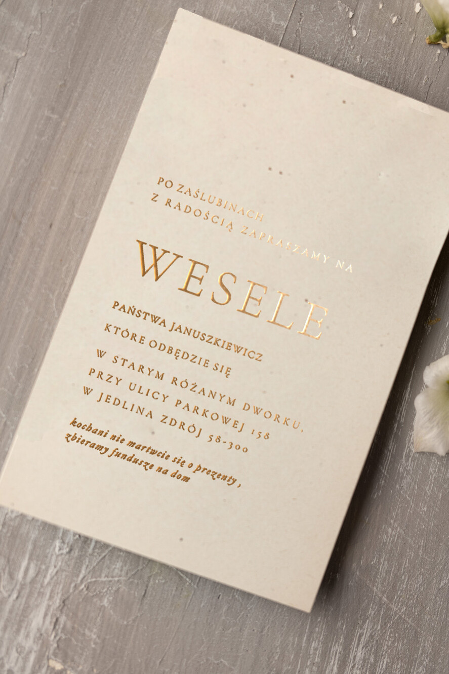 Zaproszenia ślubne Złote Glamour nowoczesne zaproszenia ślubne glamour złote lub srebrne napisy8