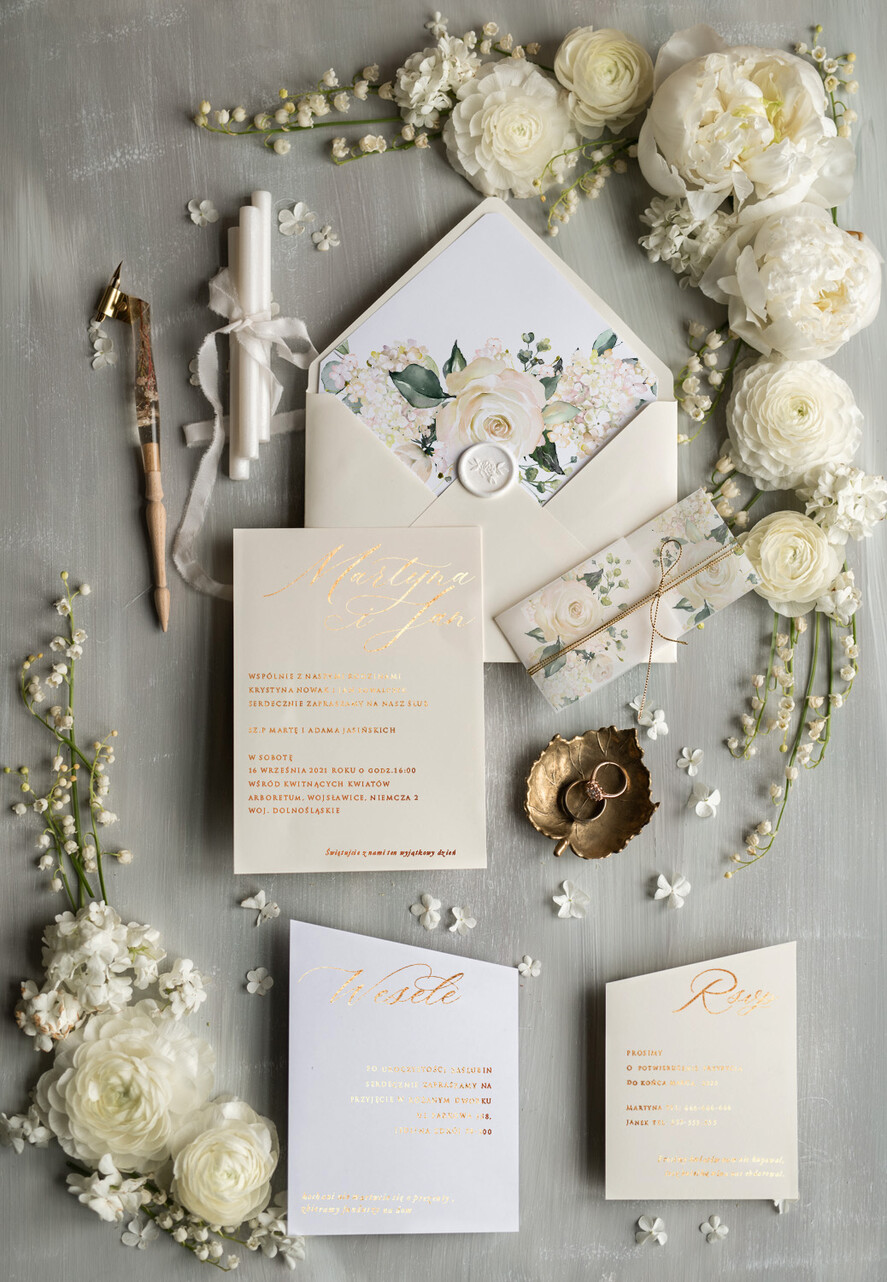 Zaproszenia ślubne Złote Glamour kartki ślubne ręcznie robione, glamour złote i srebrne3
