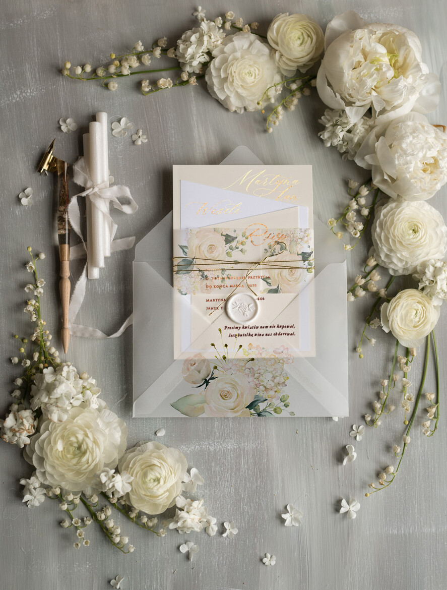 Zaproszenia ślubne Złote Glamour kartki ślubne ręcznie robione, glamour złote i srebrne7