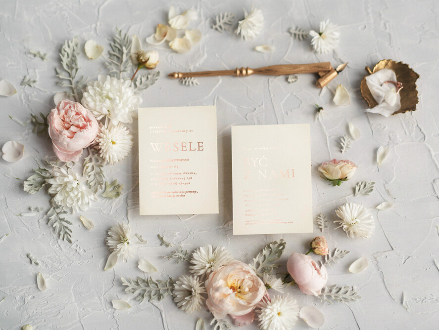 Zaproszenia ślubne Złote Glamour Minimalistyczne  Złote Zaproszenia Ślubne,  Proste  Złocone Zaproszenia na Ślub  Zaproszenie ślubne  3