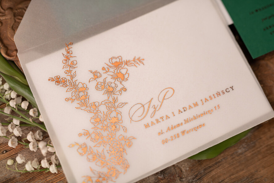 Zaproszenia ślubne Złote Glamour Złocone Eukaliptus Zaproszenia Ślubne Zieleń i Złoto  Zaproszenia na Ślub Delikatne Zaproszenie Ślubne Zielone Eukaliptus12