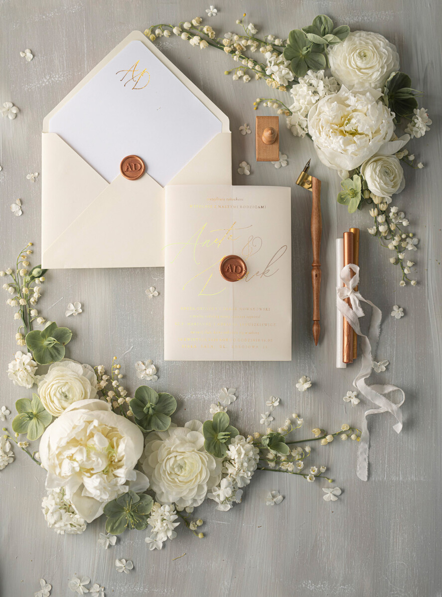Zaproszenia ślubne Złote Glamour nietypowe eleganckie zaproszenia ślubne idealne na wesele ze złotem2