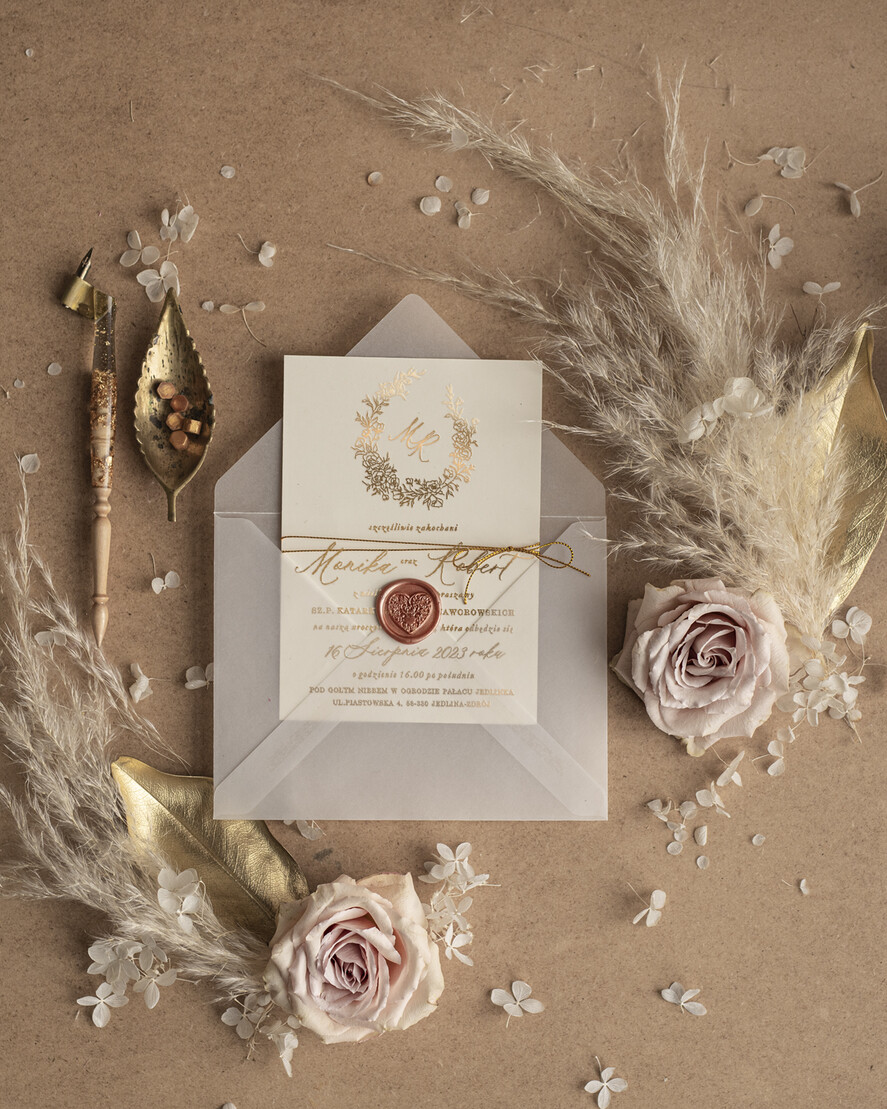 Zaproszenia ślubne Złote Glamour Złote  Minimalistyczne zaproszenia ślubne,  proste złocone zaproszenie ślubne Nowoczesne zaproszenie na ślub2