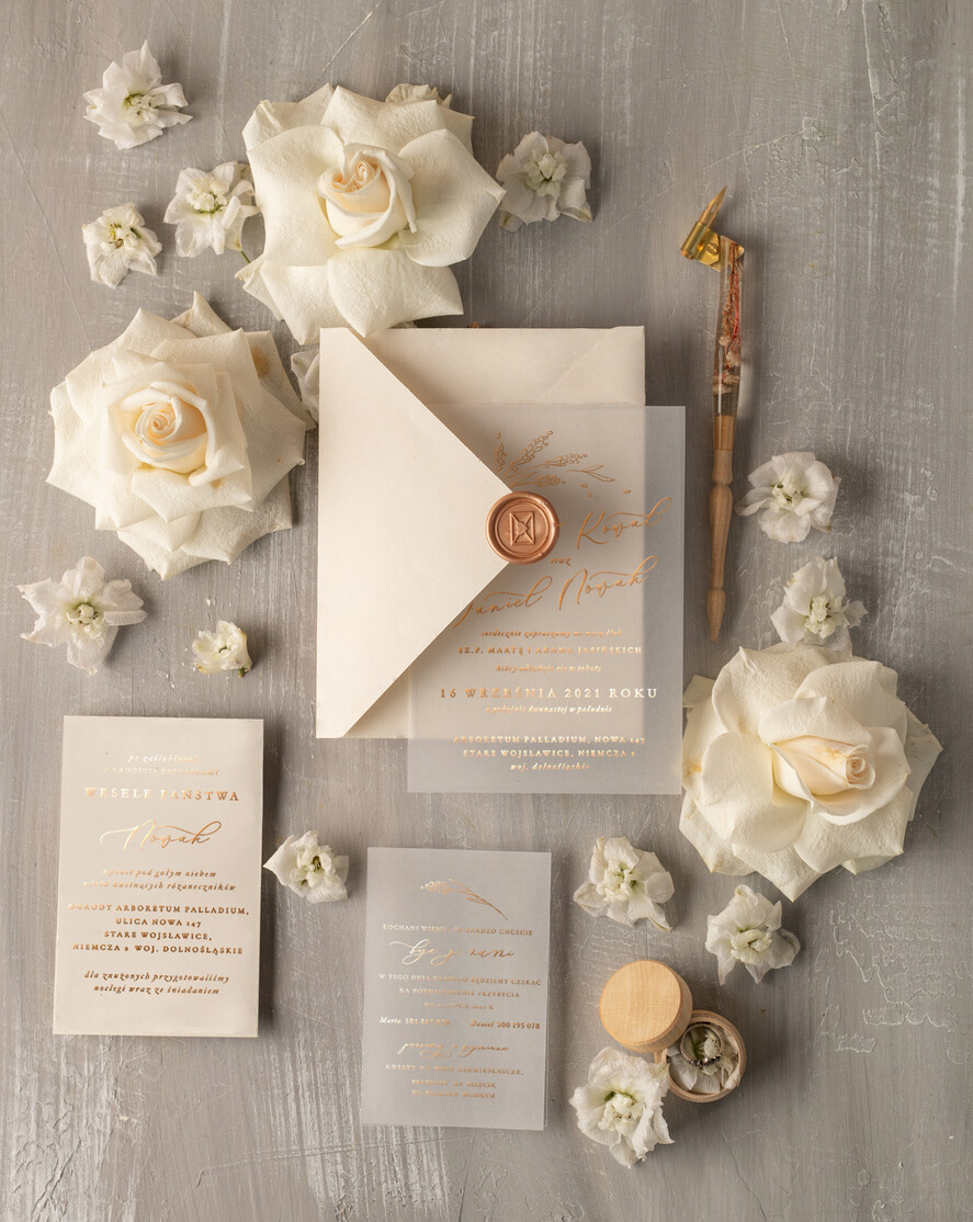 Zaproszenia ślubne Złote Glamour zaproszenia ślubne ręcznie robione, klasyczne złote i błyszczące1