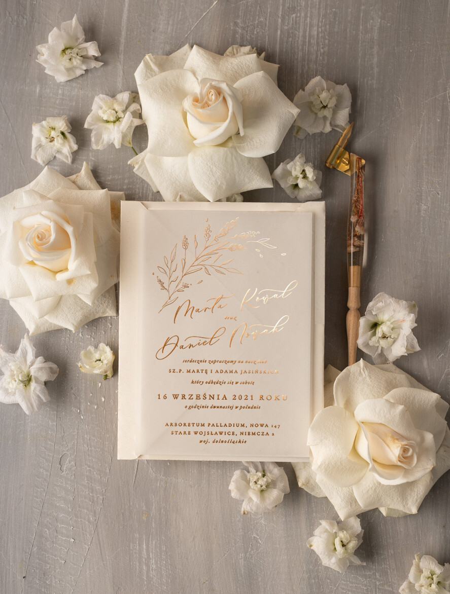 Zaproszenia ślubne Złote Glamour zaproszenia ślubne ręcznie robione, klasyczne złote i błyszczące2