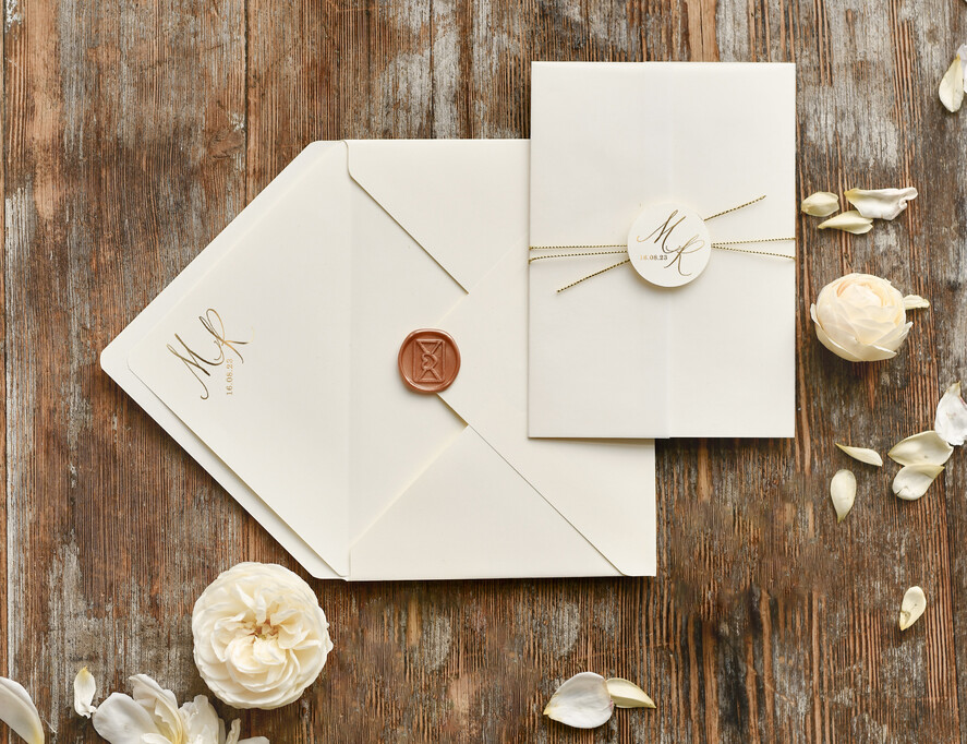 Zaproszenia ślubne Złote Glamour zaproszenia ślubne ręcznie robione, złote glamour2