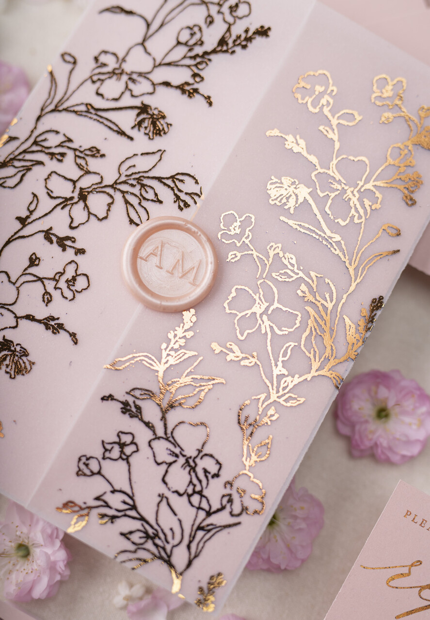 Zaproszenia ślubne Złote Glamour zaproszenia ślubne ręcznie robione glamour wesele w pałacu  2