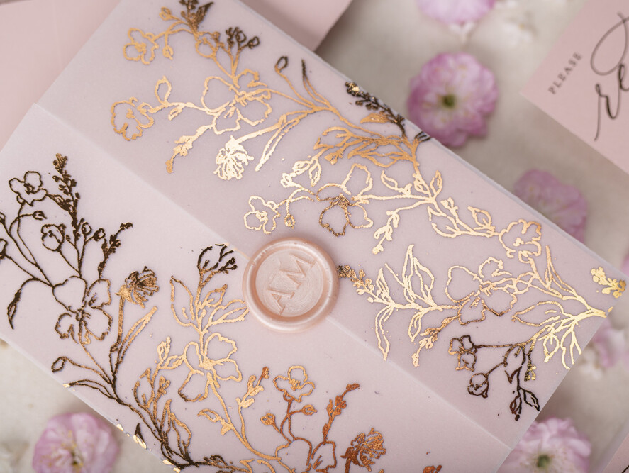 Zaproszenia ślubne Złote Glamour zaproszenia ślubne ręcznie robione glamour wesele w pałacu  3