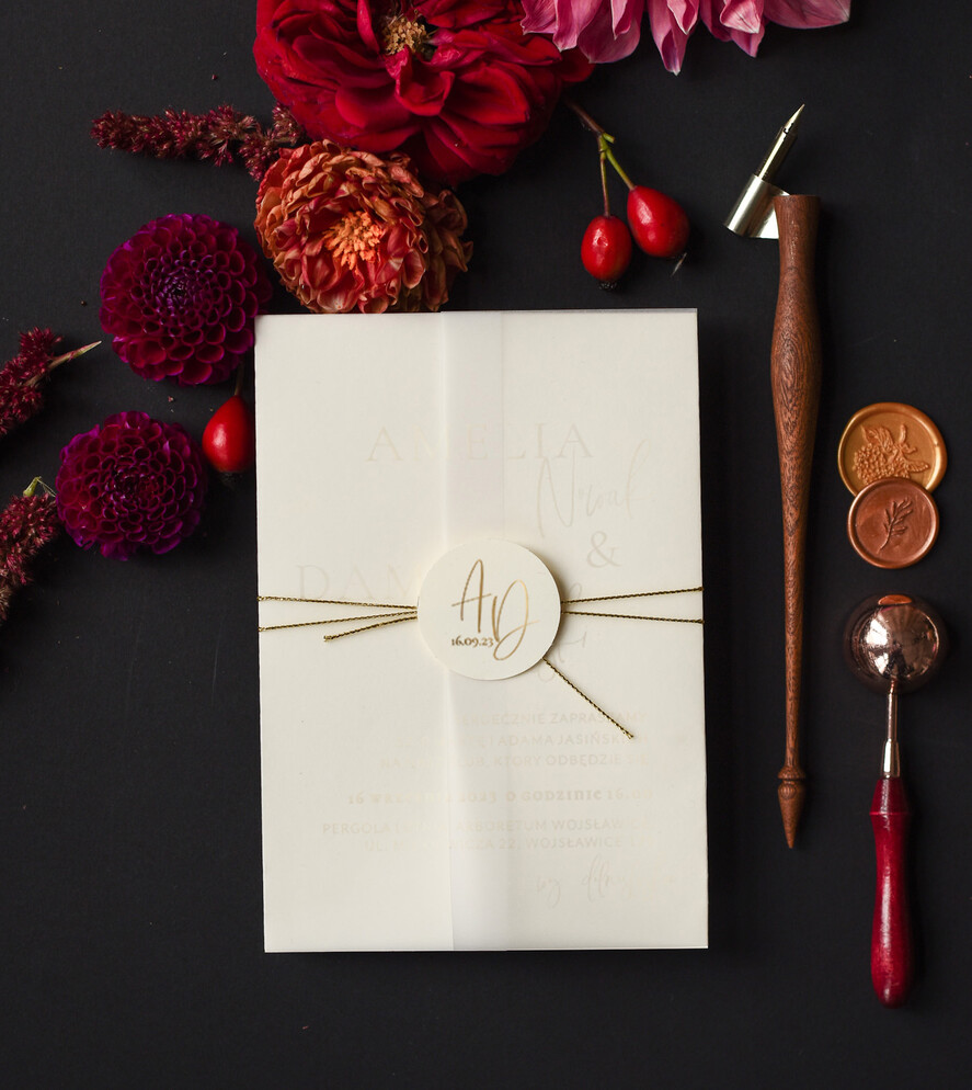 Zaproszenia ślubne Złote Glamour zaproszenia na ślub ręcznie robione, glamour błyszczące złote5